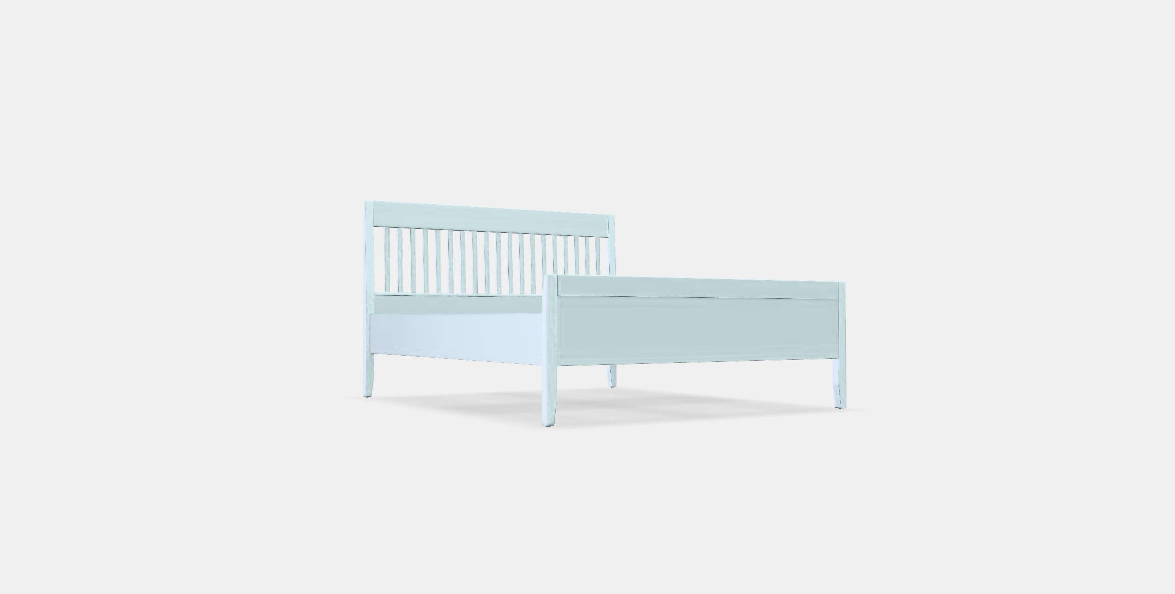 IDANAS Bed frame 21 Low-poly 3D model_2