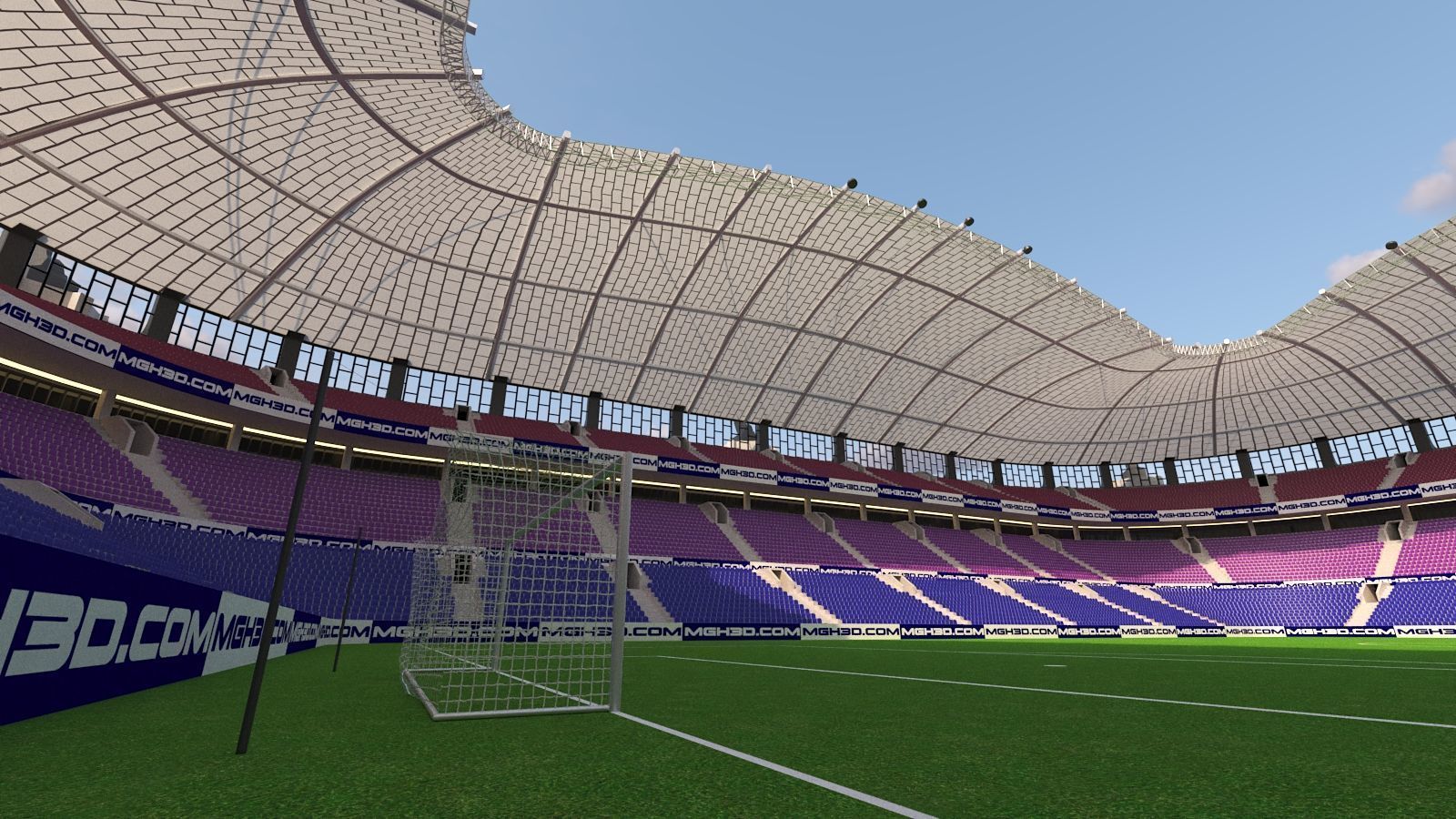 Soccer Stadium Low-poly 3D model_8