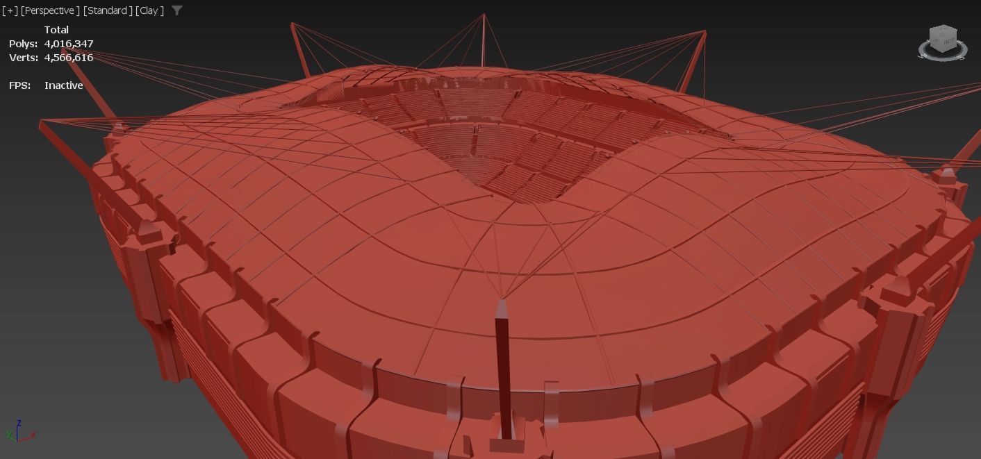 Soccer Stadium Low-poly 3D model_14