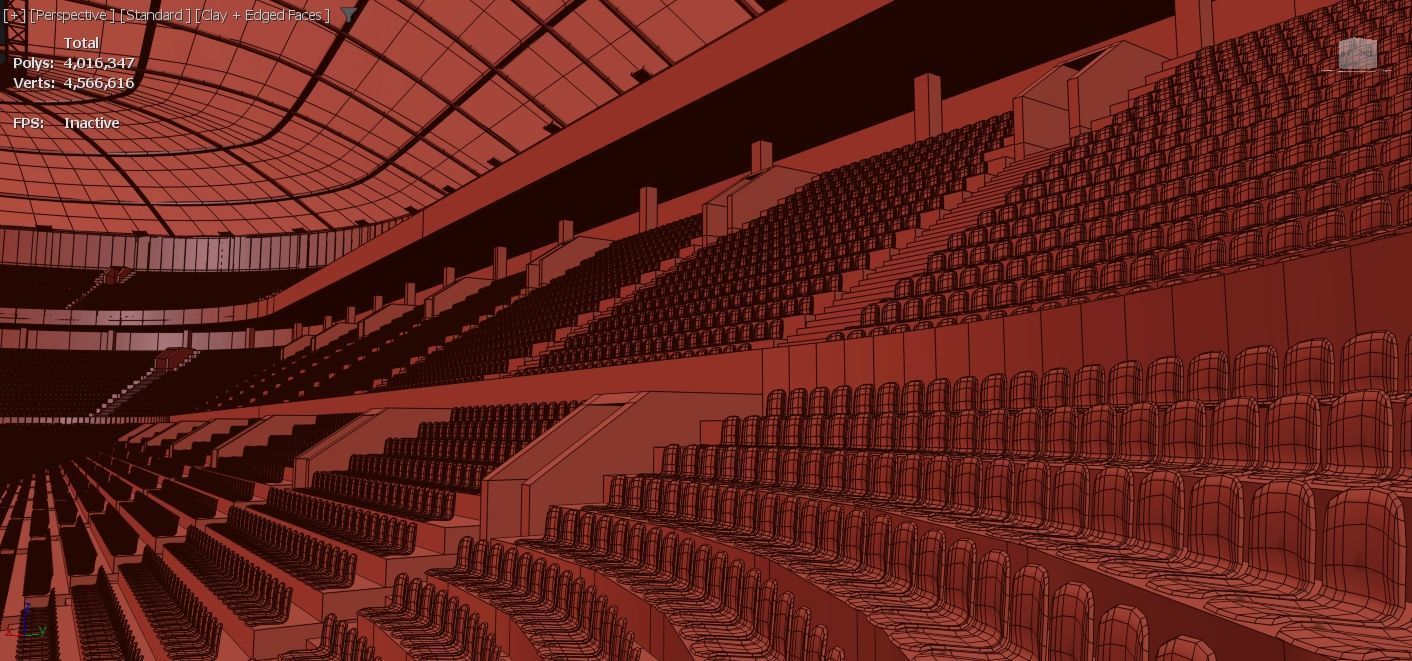 Soccer Stadium Low-poly 3D model_19