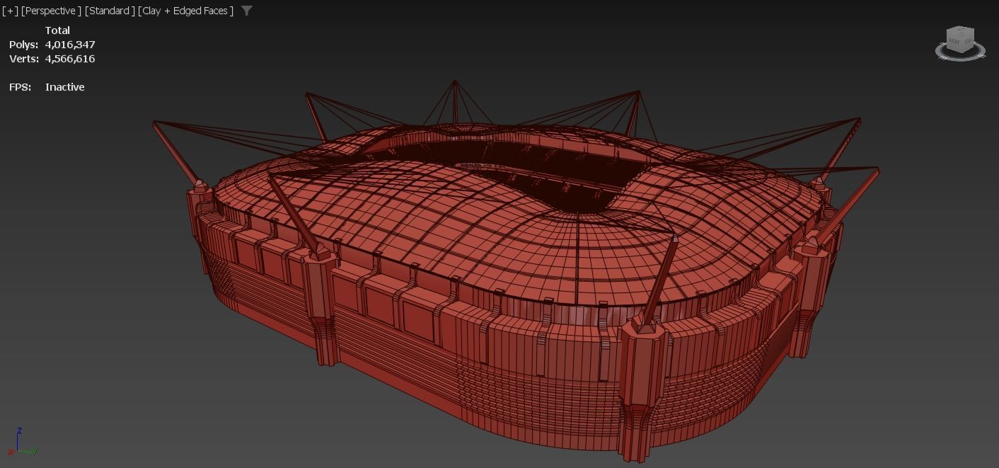Soccer Stadium Low-poly 3D model_17