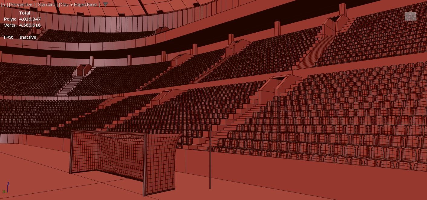 Soccer Stadium Low-poly 3D model_16