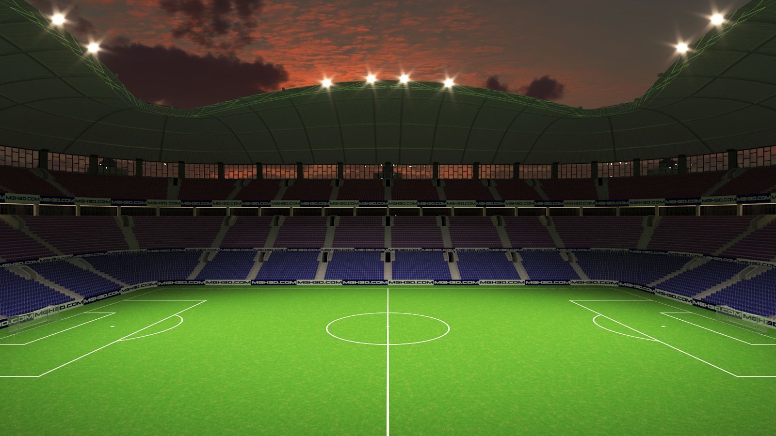 Soccer Stadium Low-poly 3D model_10