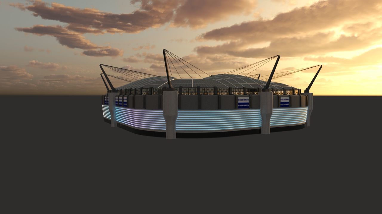 Soccer Stadium Low-poly 3D model_13