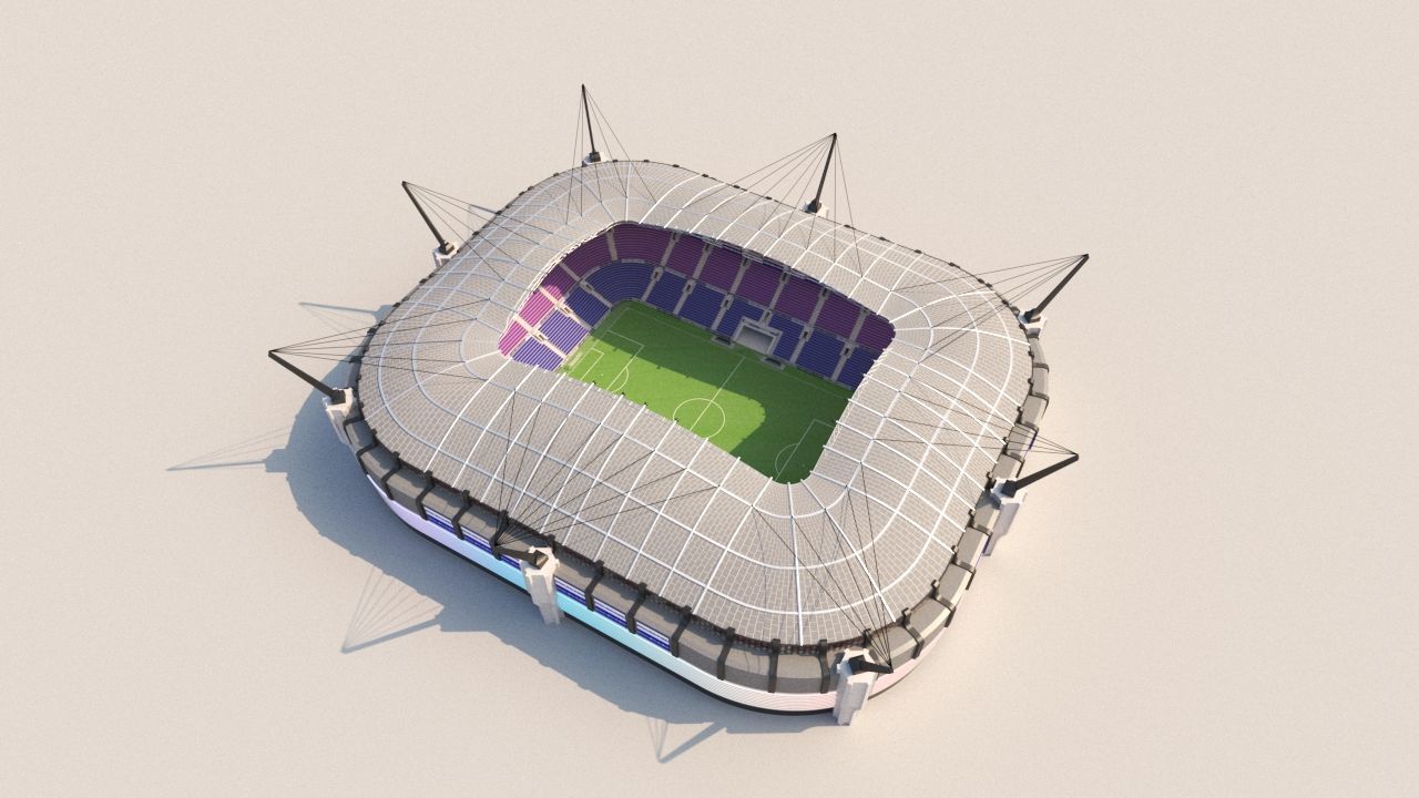 Soccer Stadium Low-poly 3D model_12