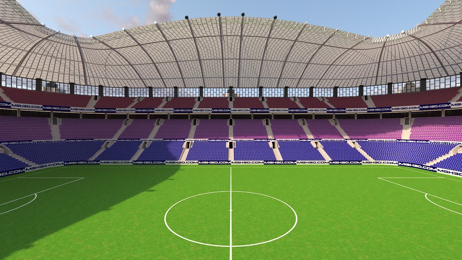 Soccer Stadium Low-poly 3D model_7
