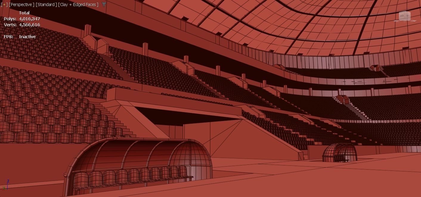 Soccer Stadium Low-poly 3D model_15