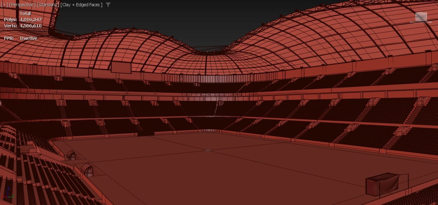 Soccer Stadium Low-poly 3D model_18