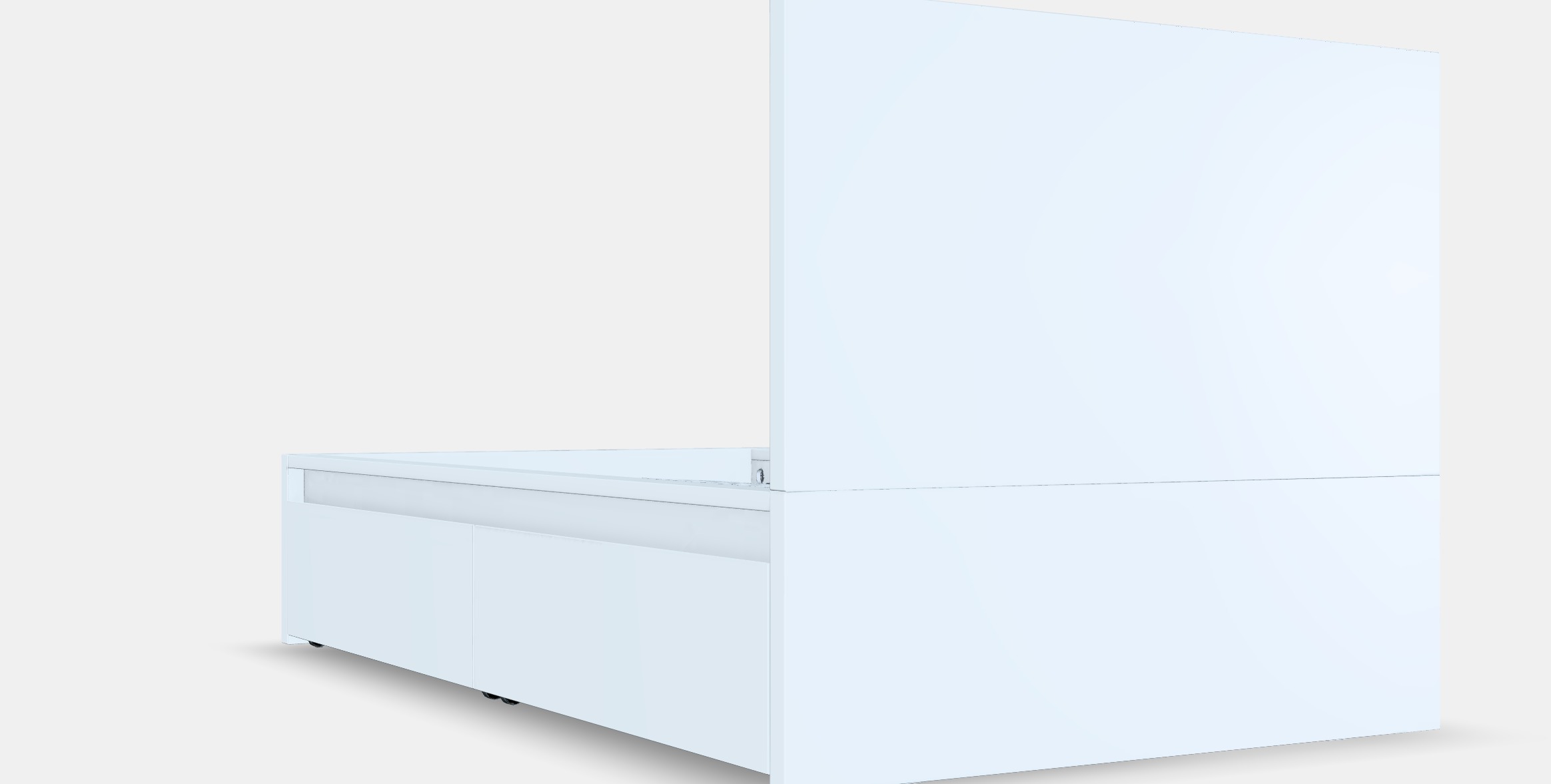 MALM Bed frame high w 2 storage boxes 33 Low-poly 3D model_2