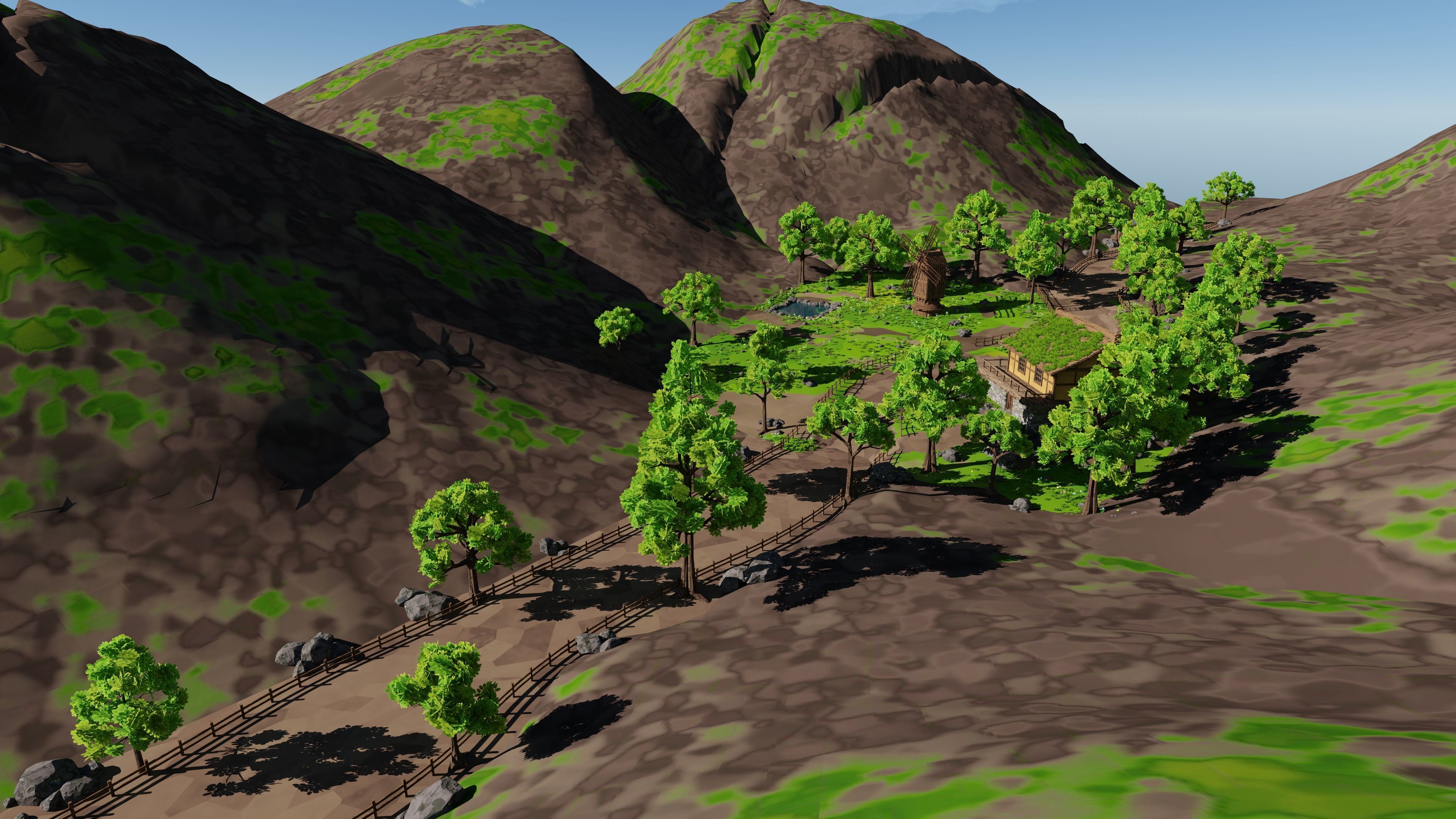 Windmill Pond Scene 3D model_30