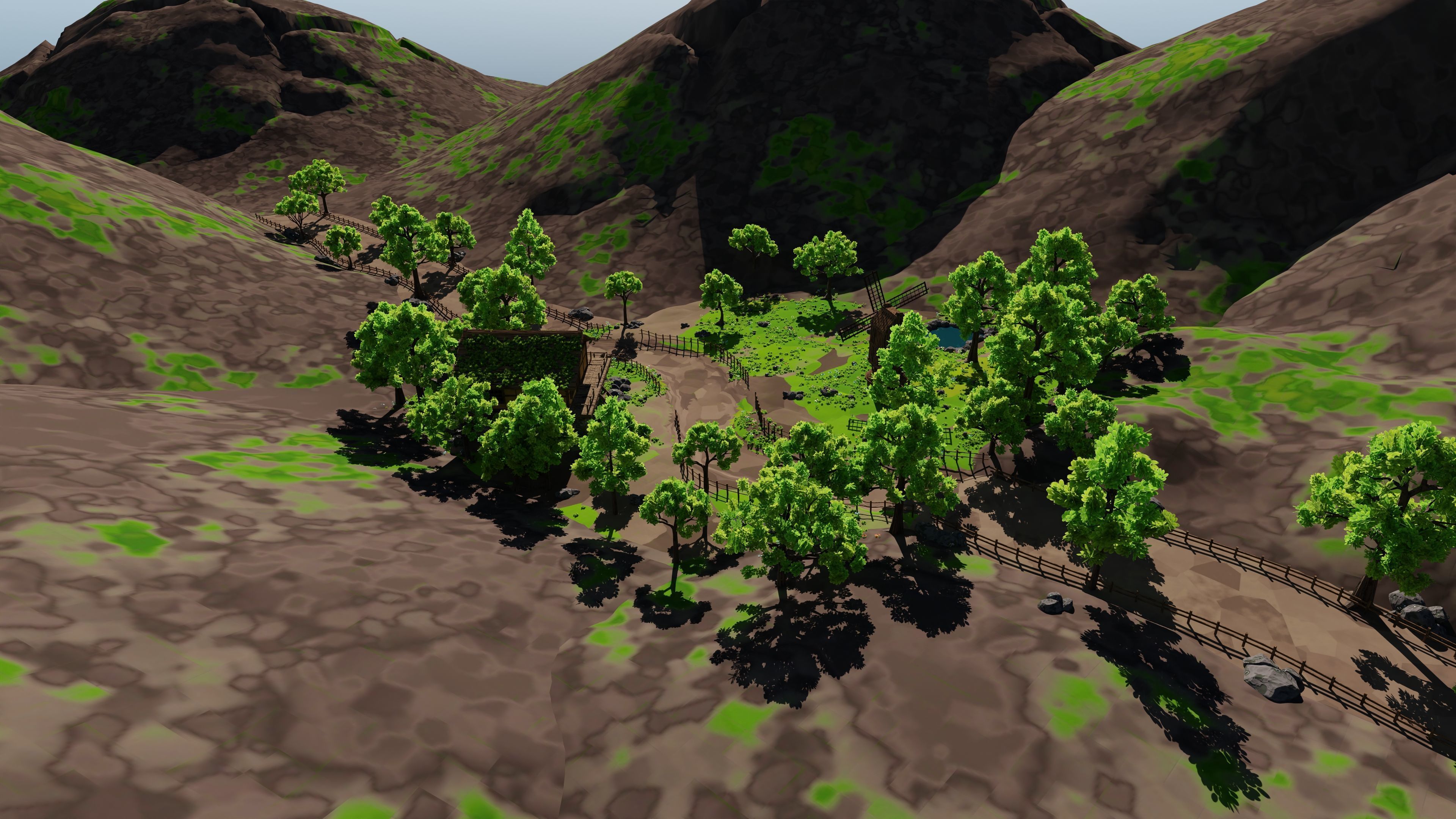 Windmill Pond Scene 3D model_31