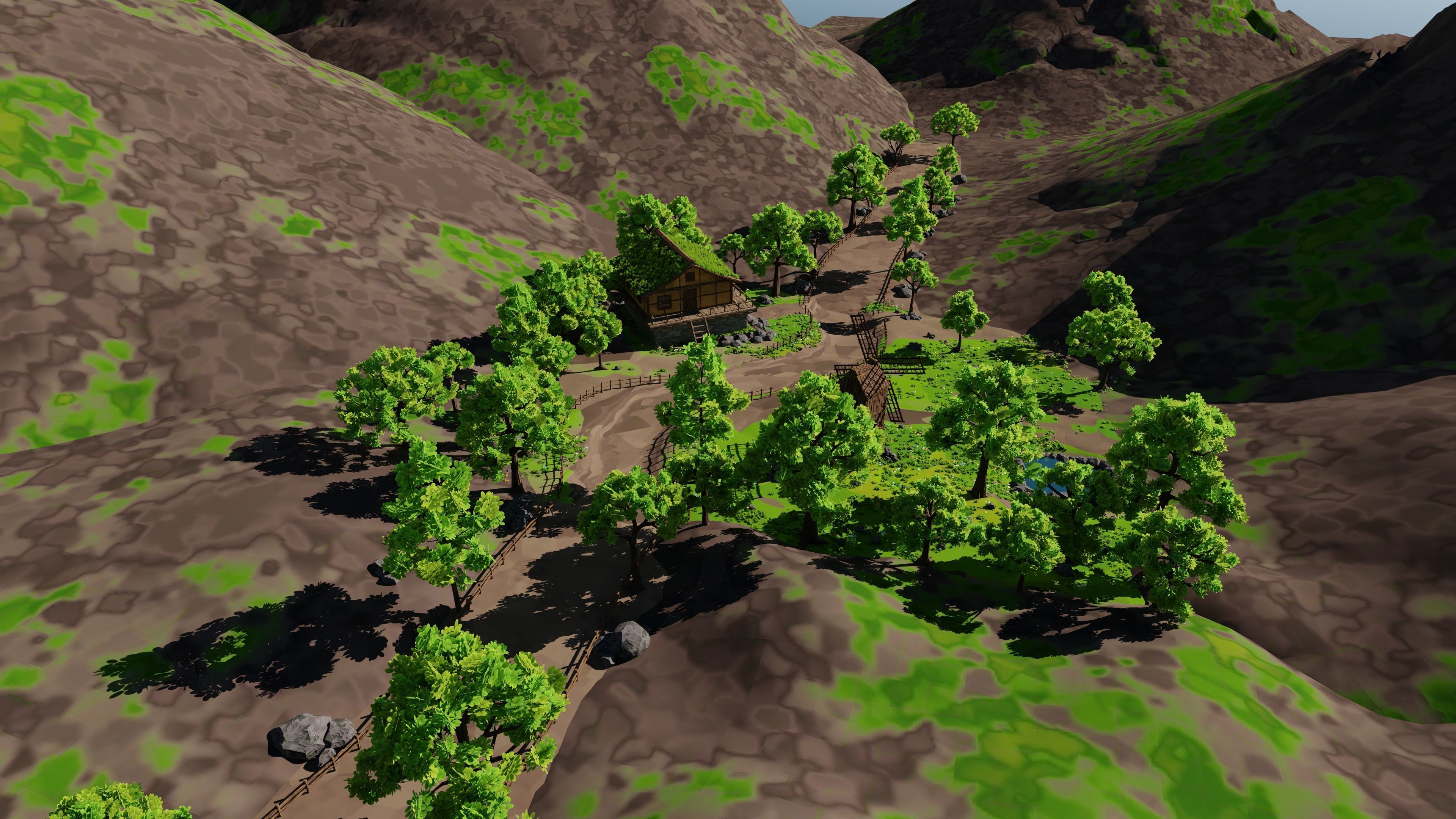 Windmill Pond Scene 3D model_18