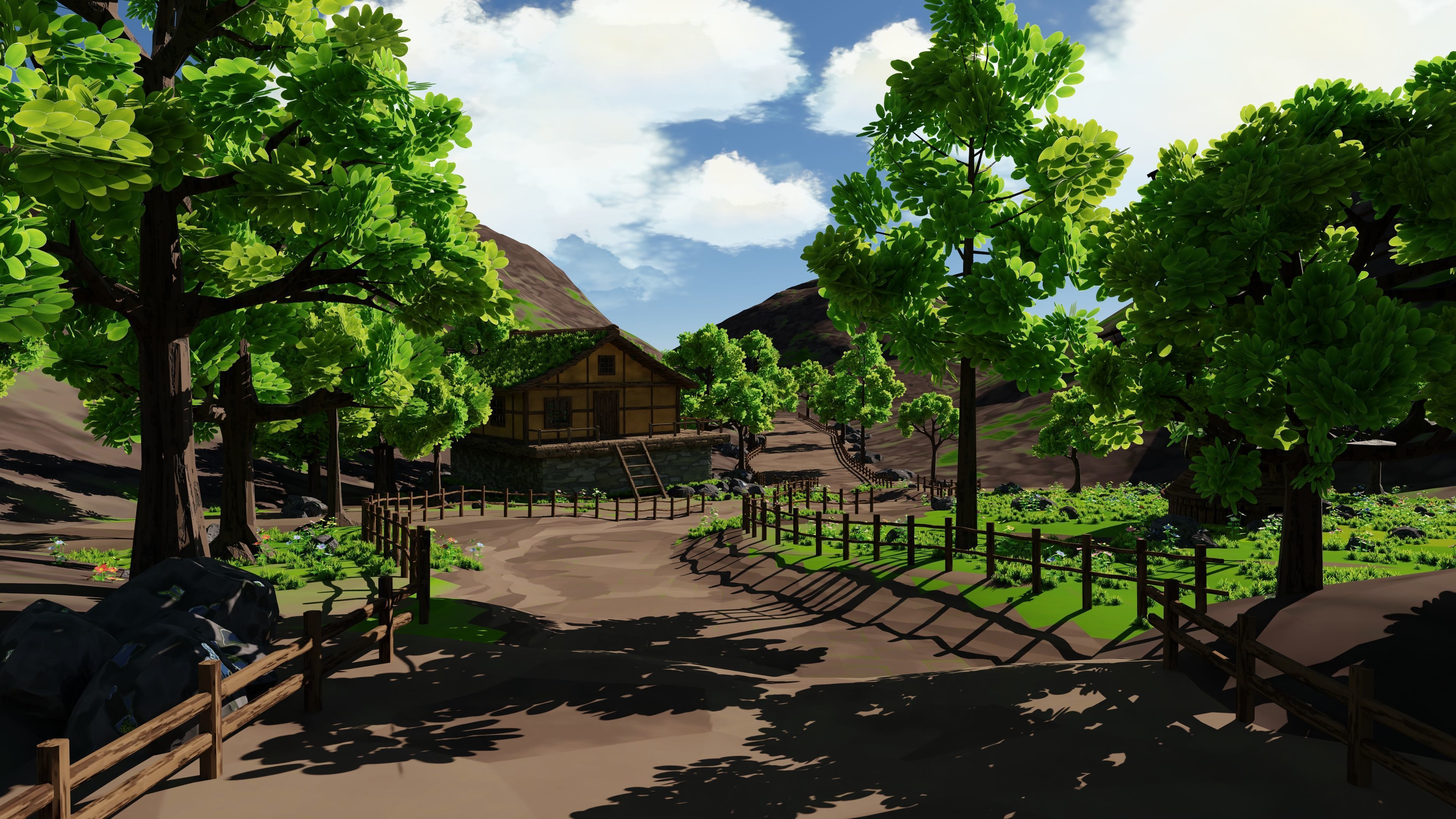 Windmill Pond Scene 3D model_16