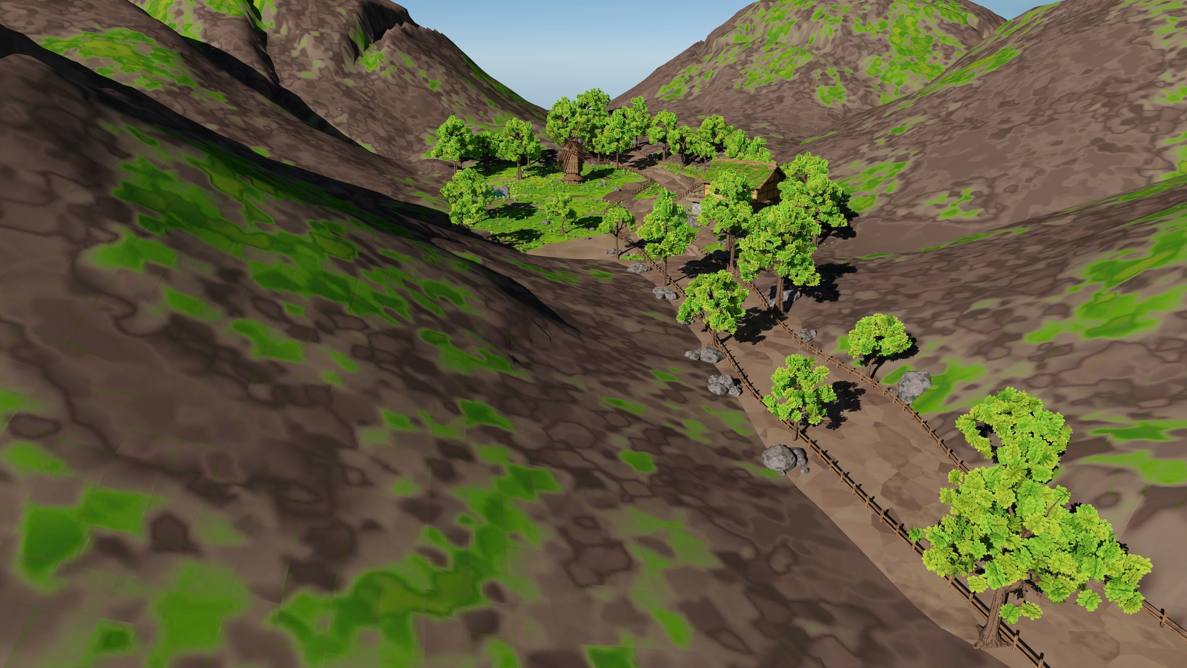 Windmill Pond Scene 3D model_29