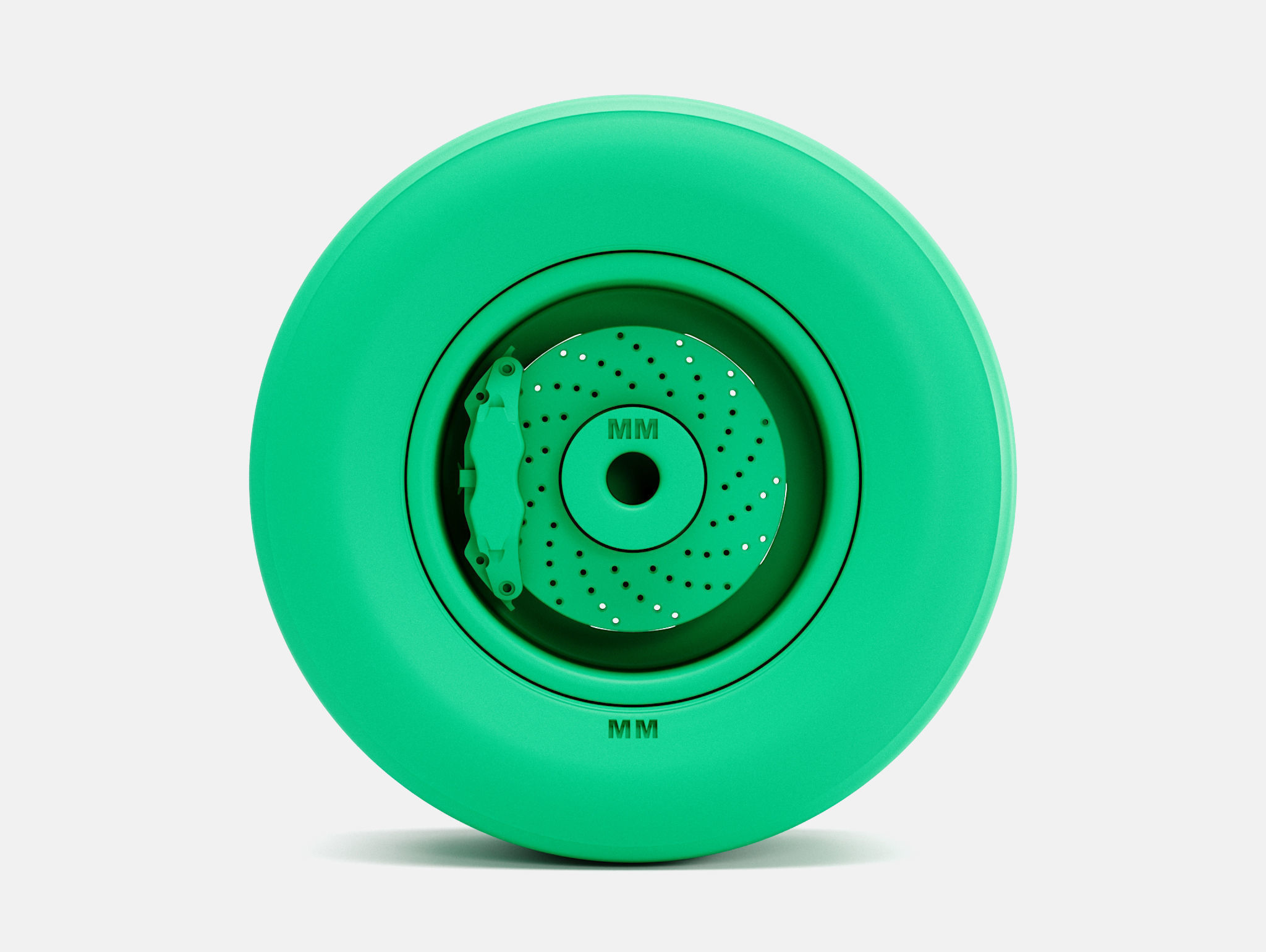 15x10 Magnum 500 Wheel Goodyear Polyglas L60-15 Tire 3D print model_3