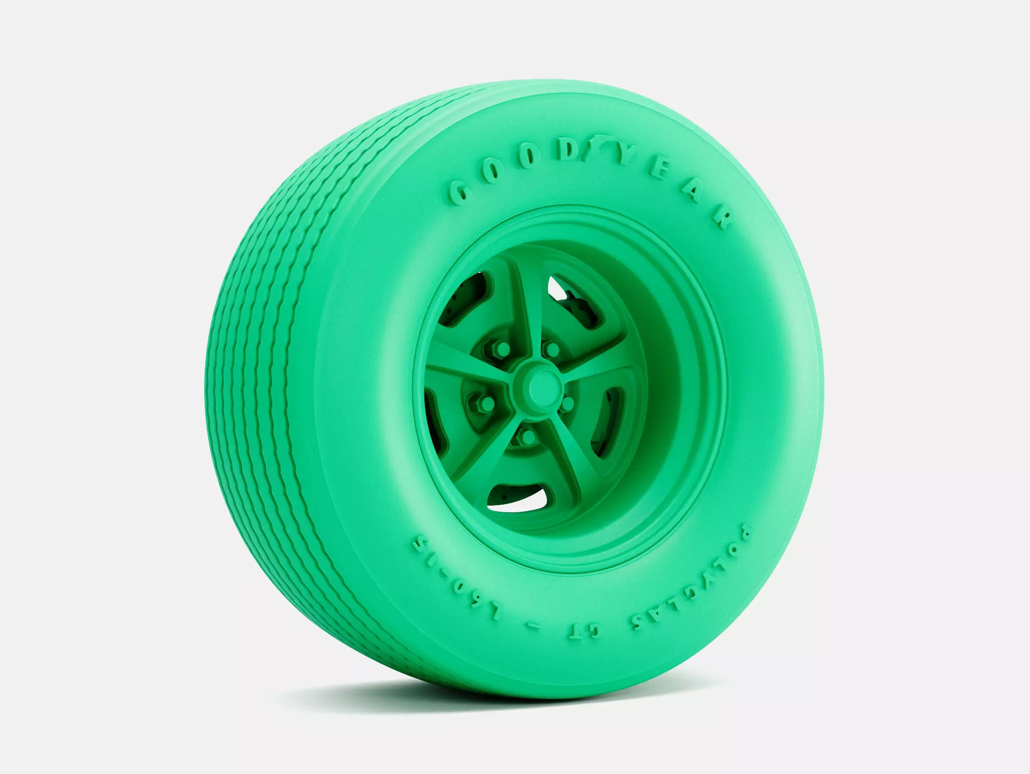 15x10 Magnum 500 Wheel Goodyear Polyglas L60-15 Tire 3D print model_0