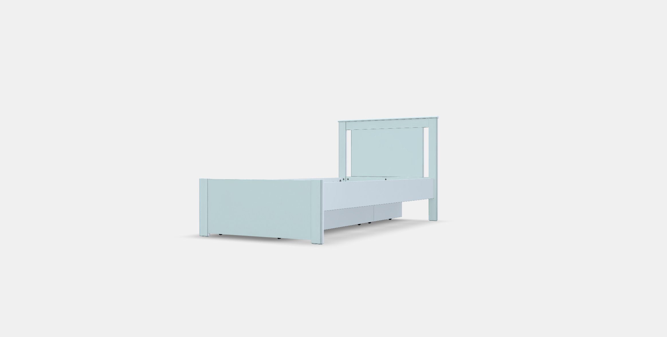SONGESAND Bed frame with 2 storage boxes 5 Low-poly 3D model_12