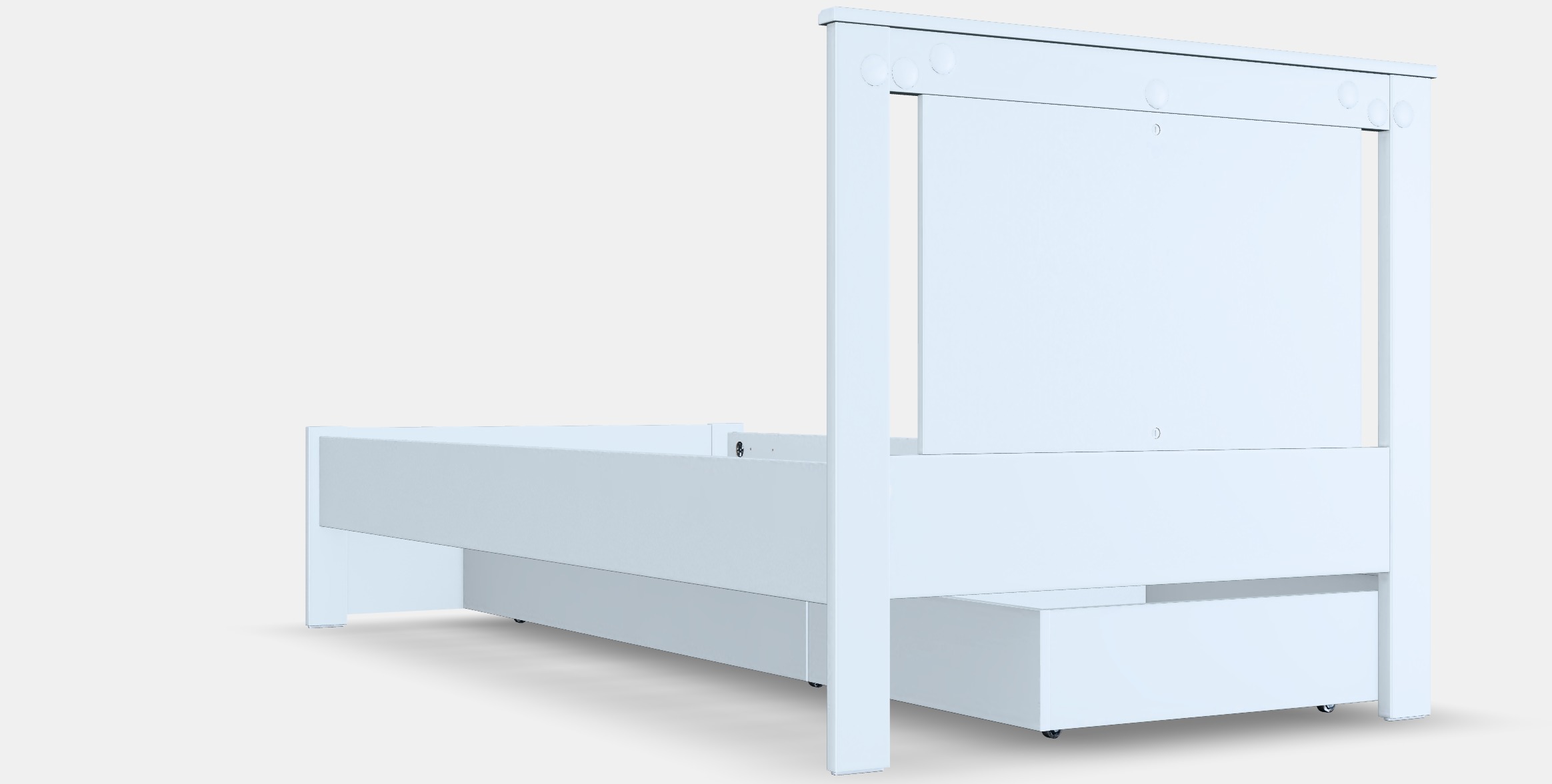 SONGESAND Bed frame with 2 storage boxes 5 Low-poly 3D model_2