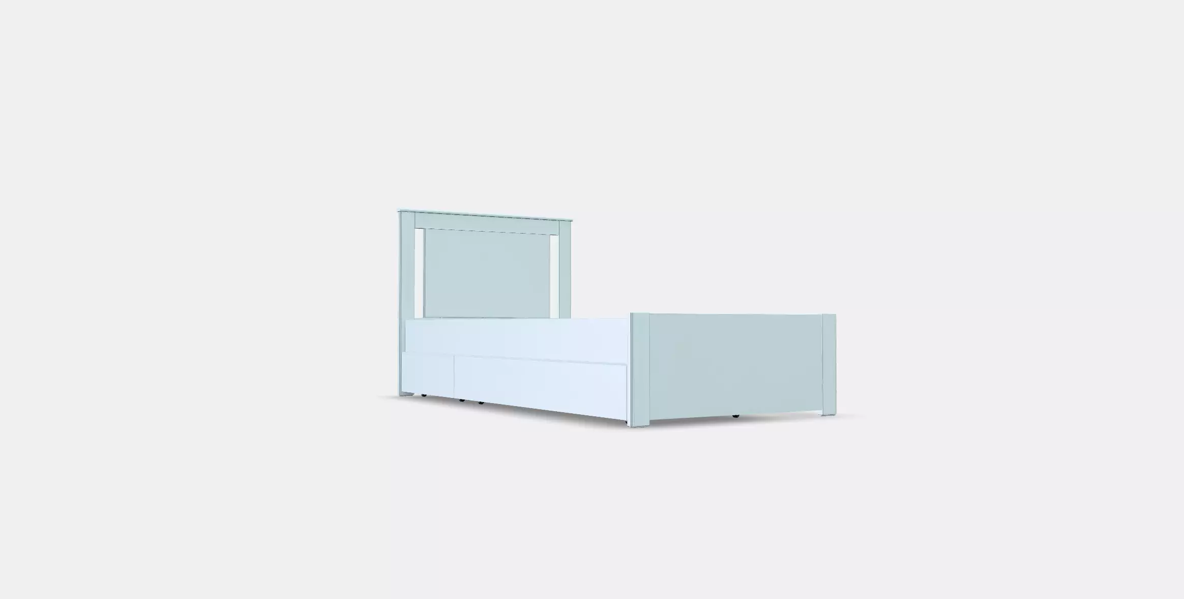 SONGESAND Bed frame with 2 storage boxes 5 Low-poly 3D model_0
