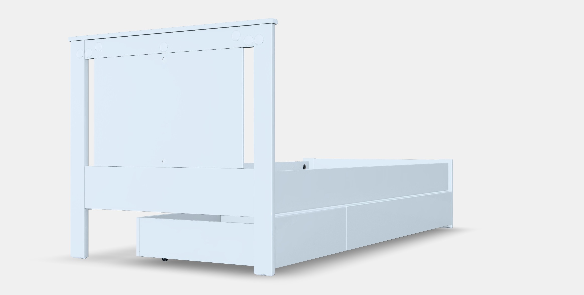 SONGESAND Bed frame with 2 storage boxes 5 Low-poly 3D model_6