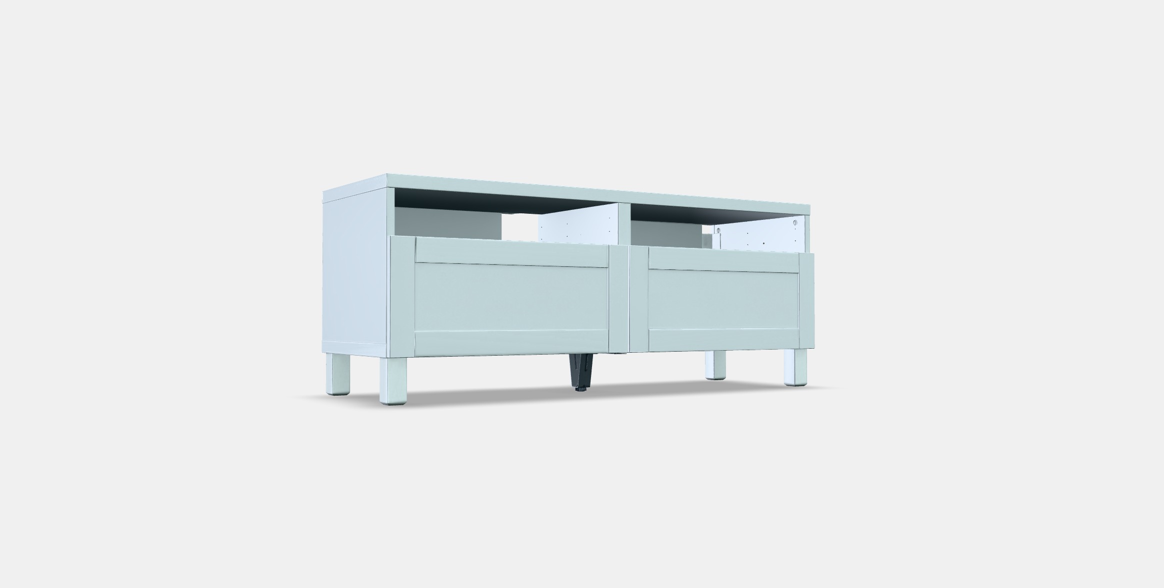BESTA TV bench with drawers 5 Low-poly 3D model_2