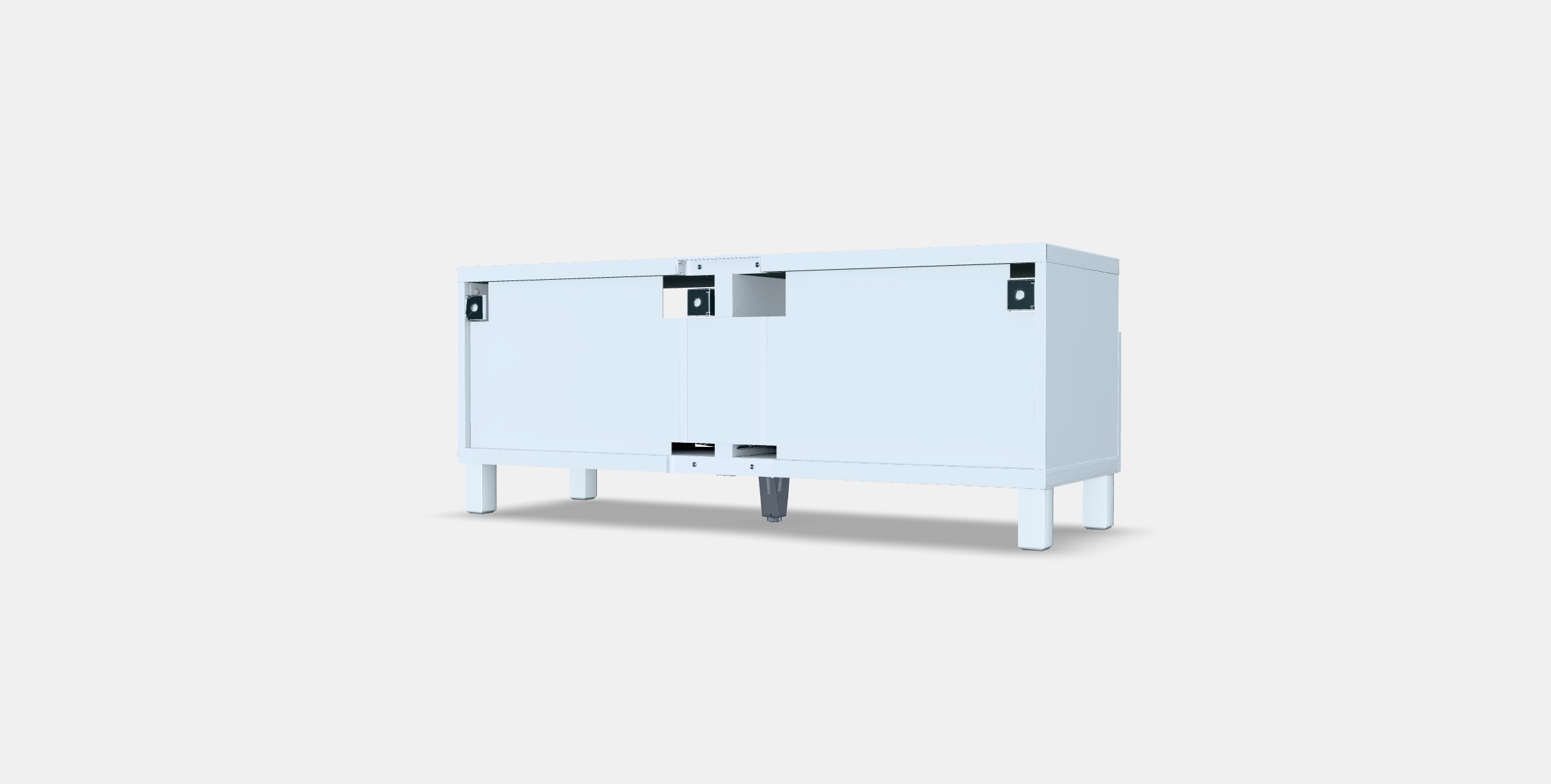 BESTA TV bench with drawers 5 Low-poly 3D model_4