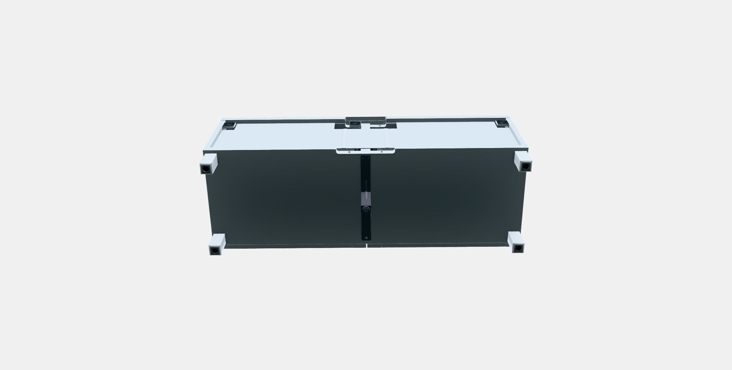 BESTA TV bench with drawers 5 Low-poly 3D model_7