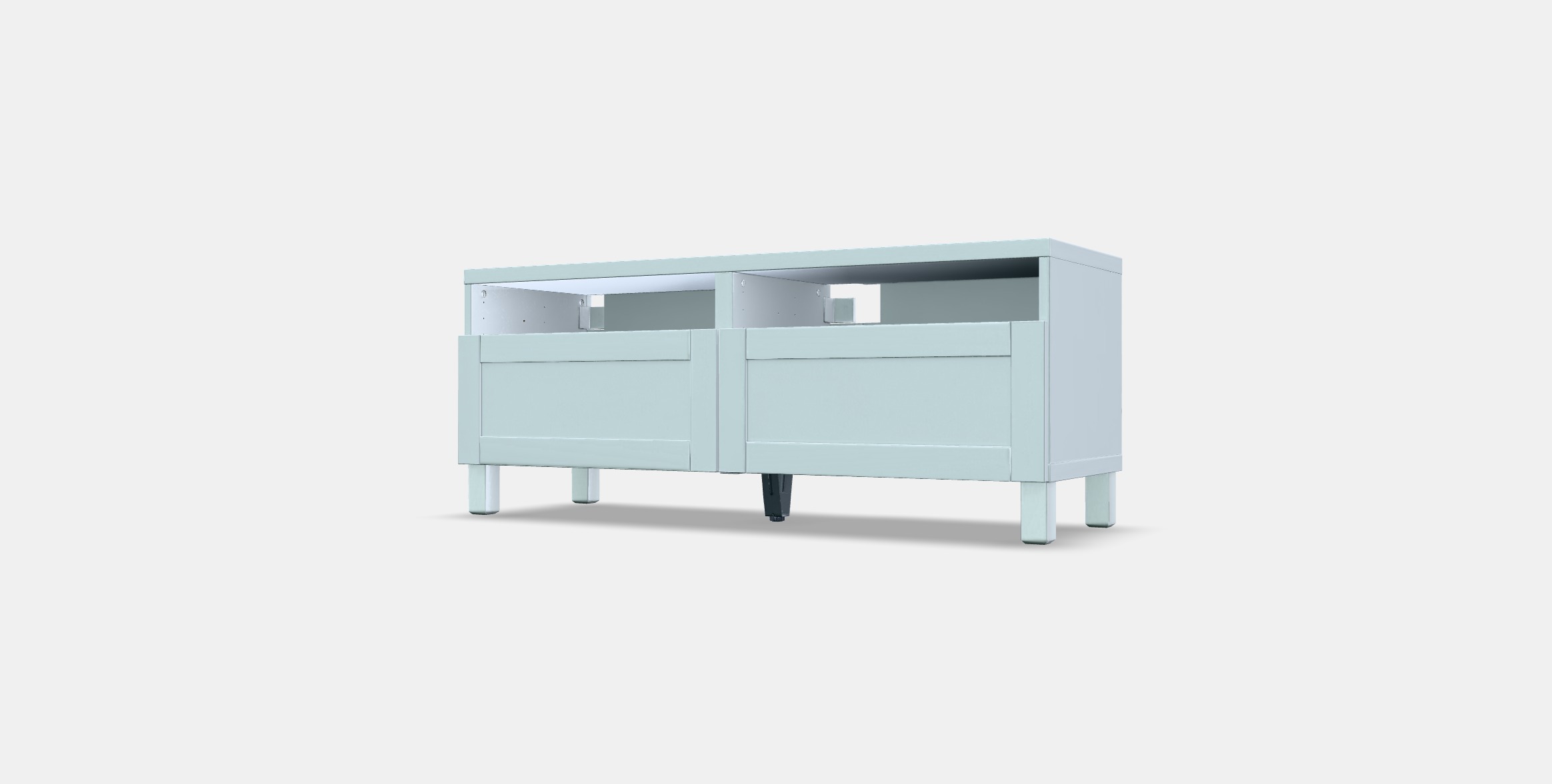BESTA TV bench with drawers 5 Low-poly 3D model_12