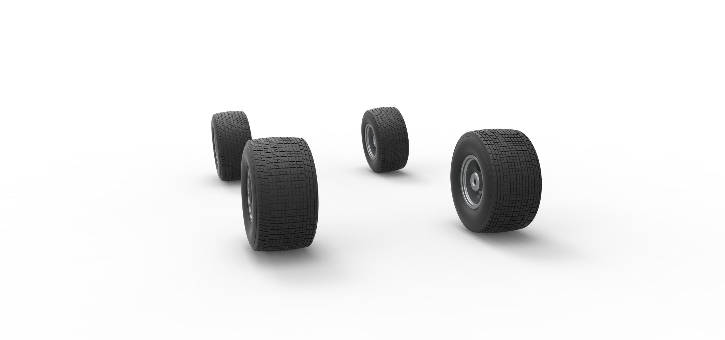 Wheel set of Australian Super Sedan Scale 1 to 25 3D print model_8