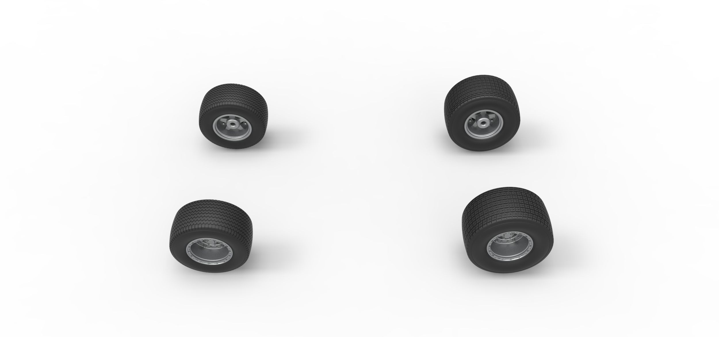 Wheel set of Australian Super Sedan Scale 1 to 25 3D print model_5