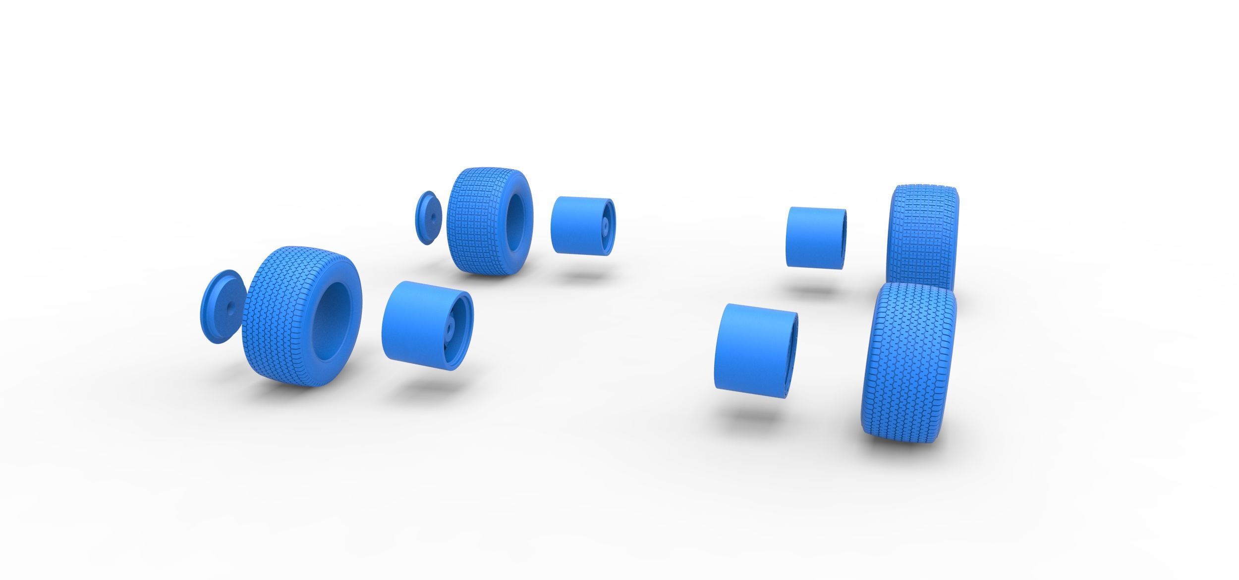 Wheel set of Australian Super Sedan Scale 1 to 25 3D print model_10