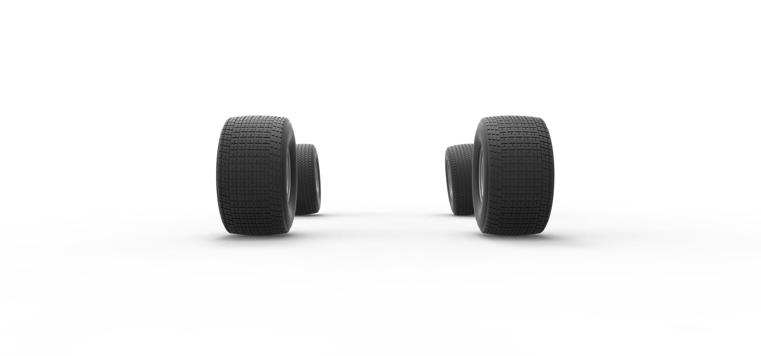 Wheel set of Australian Super Sedan Scale 1 to 25 3D print model_9