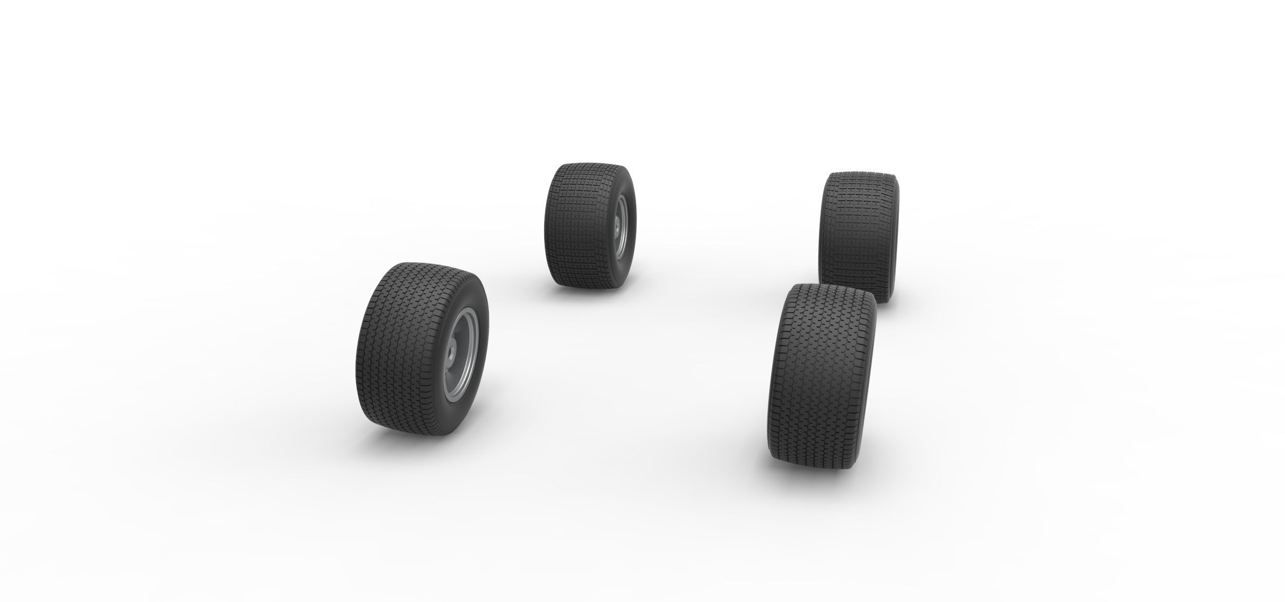 Wheel set of Australian Super Sedan Scale 1 to 25 3D print model_2