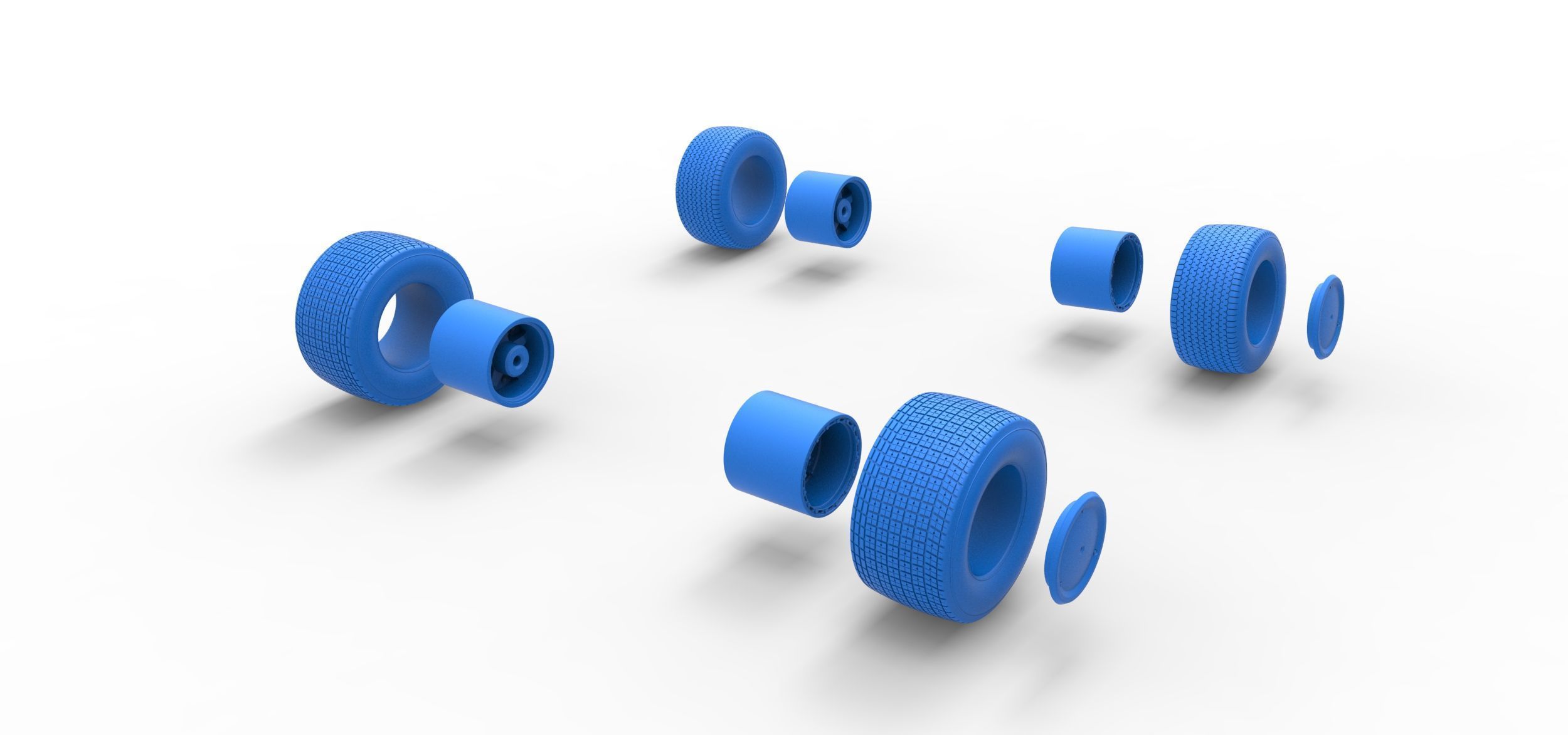 Wheel set of Australian Super Sedan Scale 1 to 25 3D print model_13