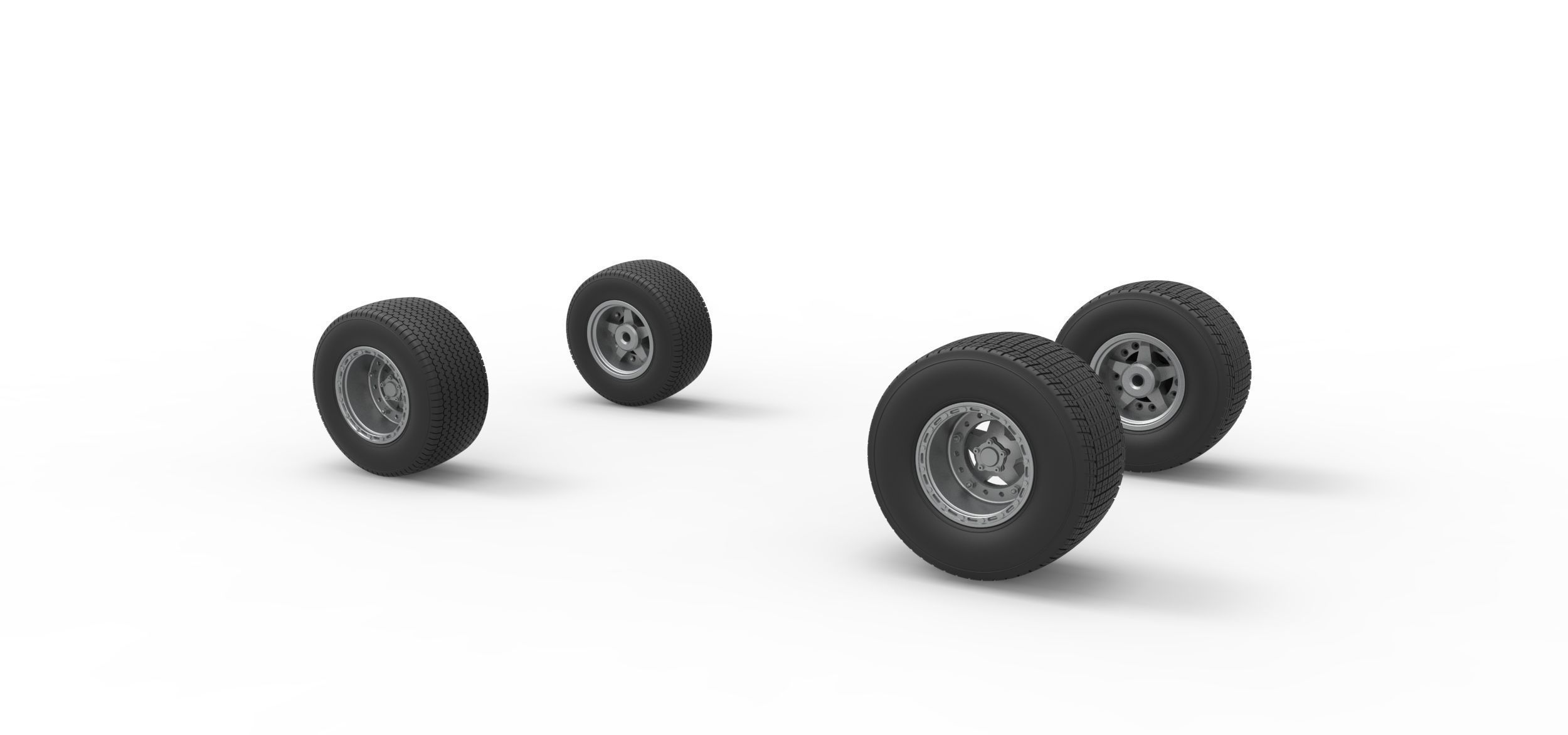 Wheel set of Australian Super Sedan Scale 1 to 25 3D print model_7