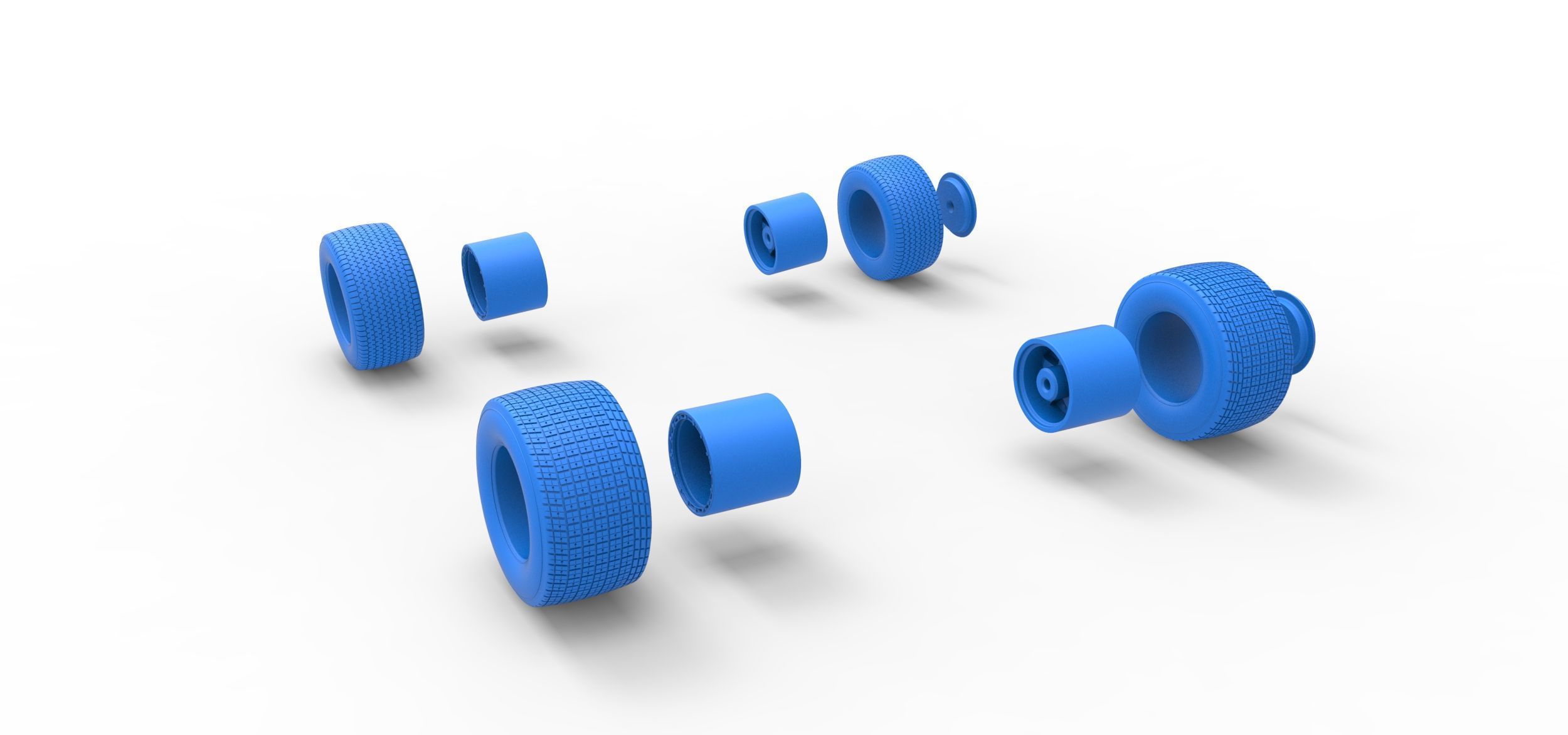 Wheel set of Australian Super Sedan Scale 1 to 25 3D print model_12