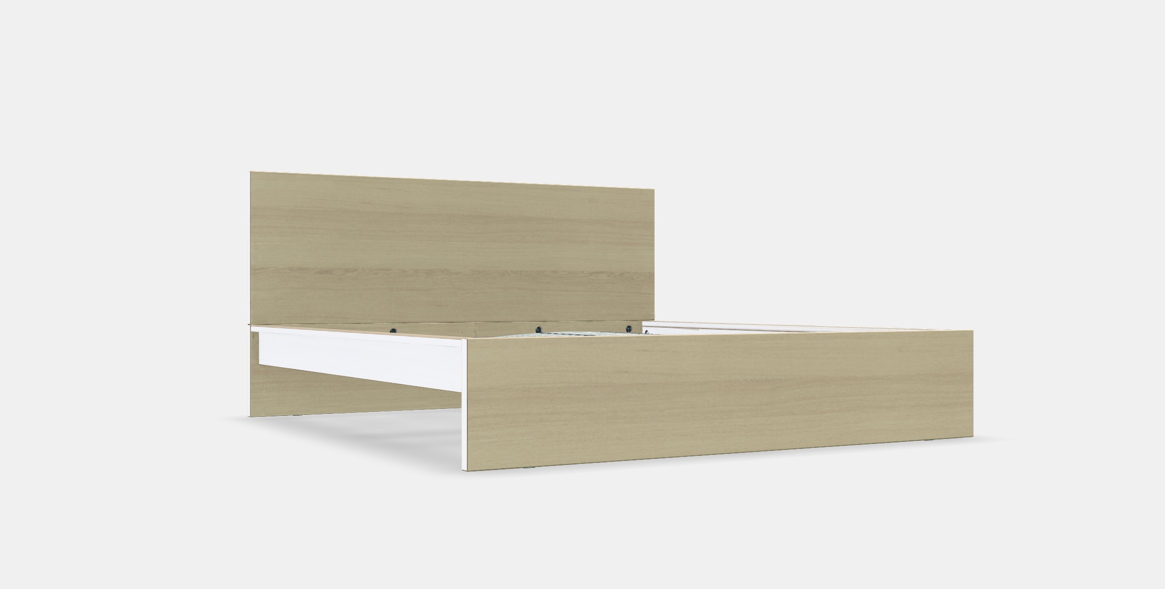 MALM Bed frame high 101 Low-poly 3D model_6