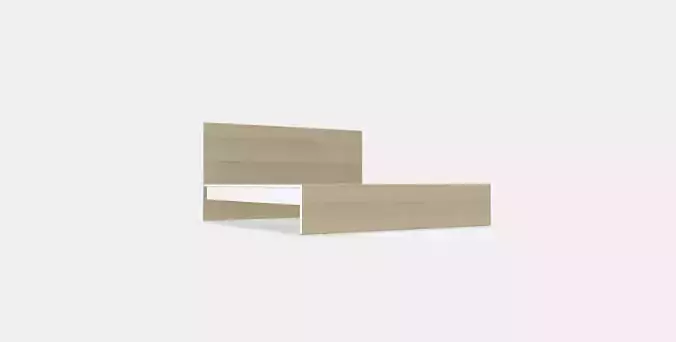 MALM Bed frame high 101 Low-poly 3D model