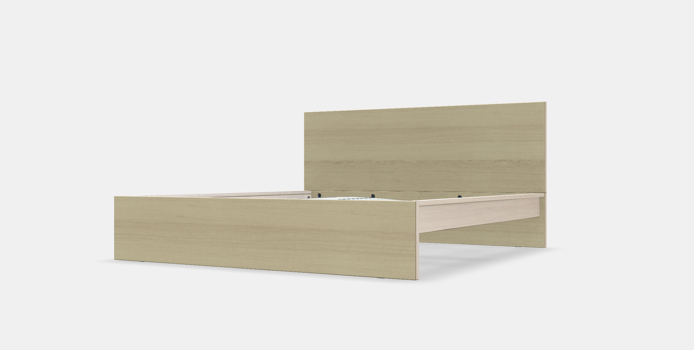 MALM Bed frame high 101 Low-poly 3D model_12