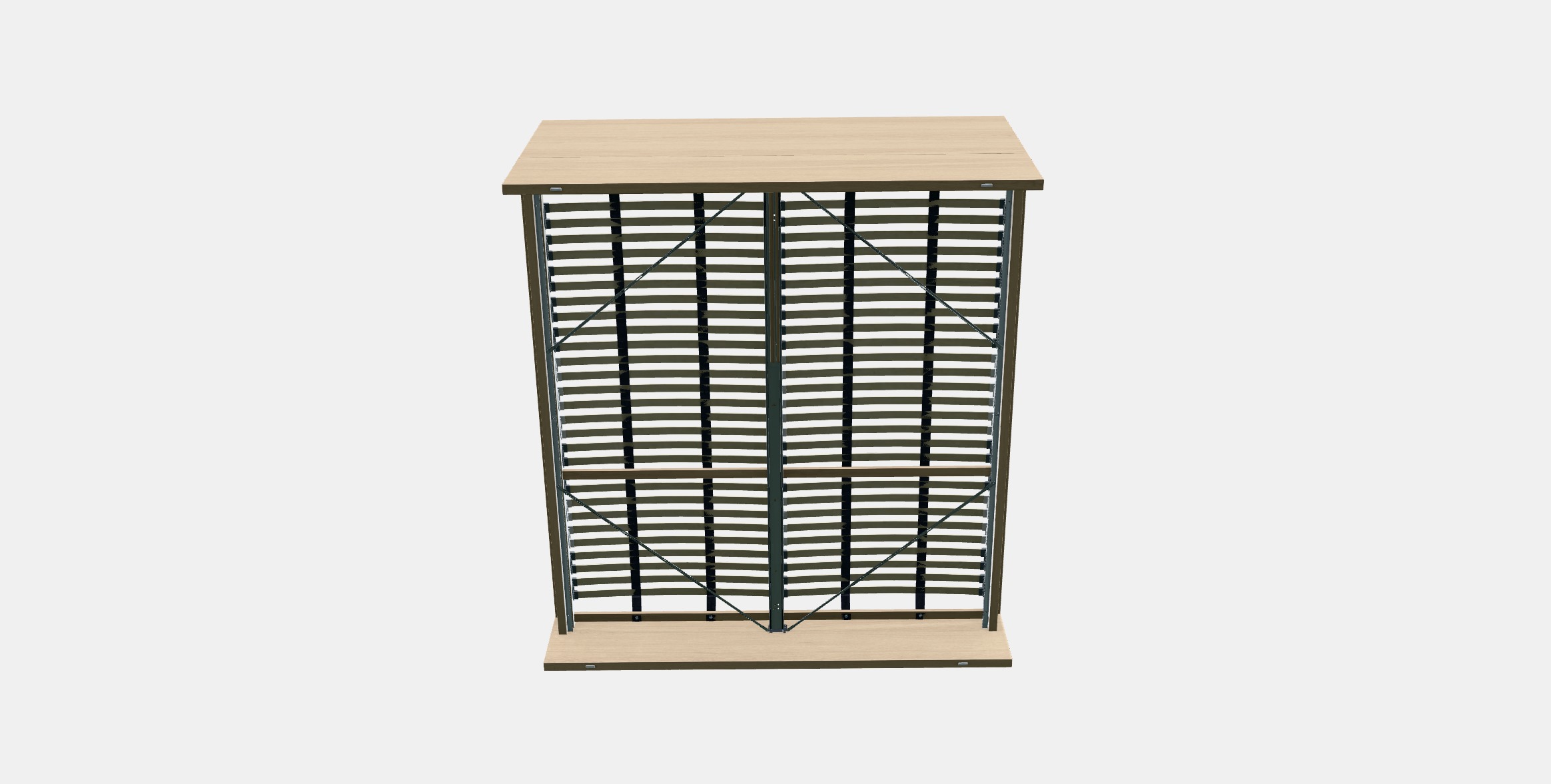 MALM Bed frame high 101 Low-poly 3D model_5