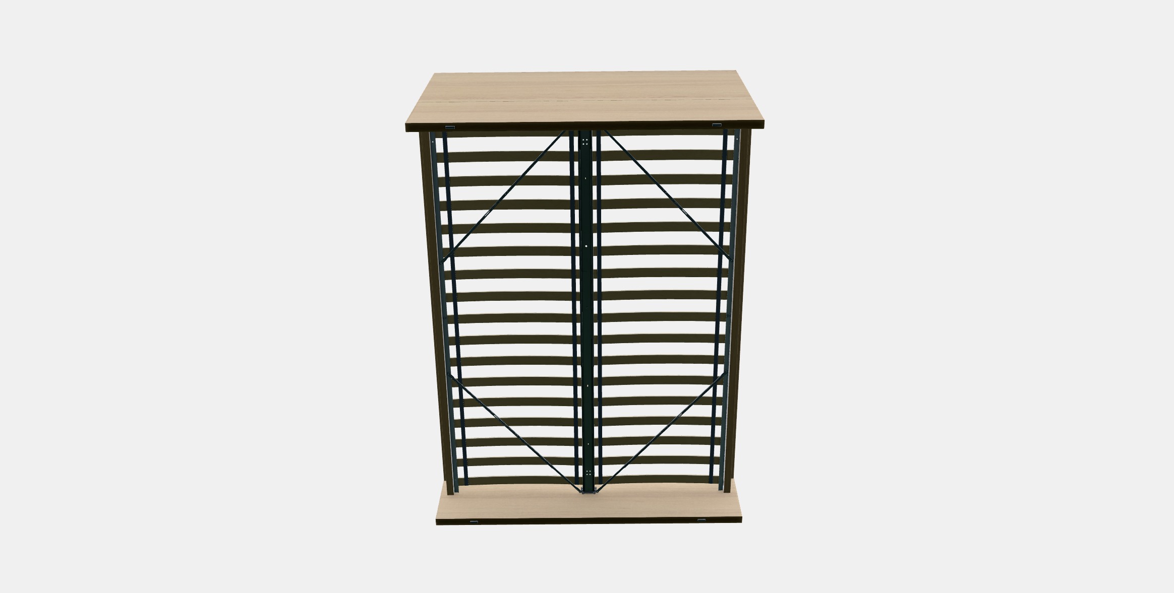 MALM Bed frame high 102 Low-poly 3D model_2