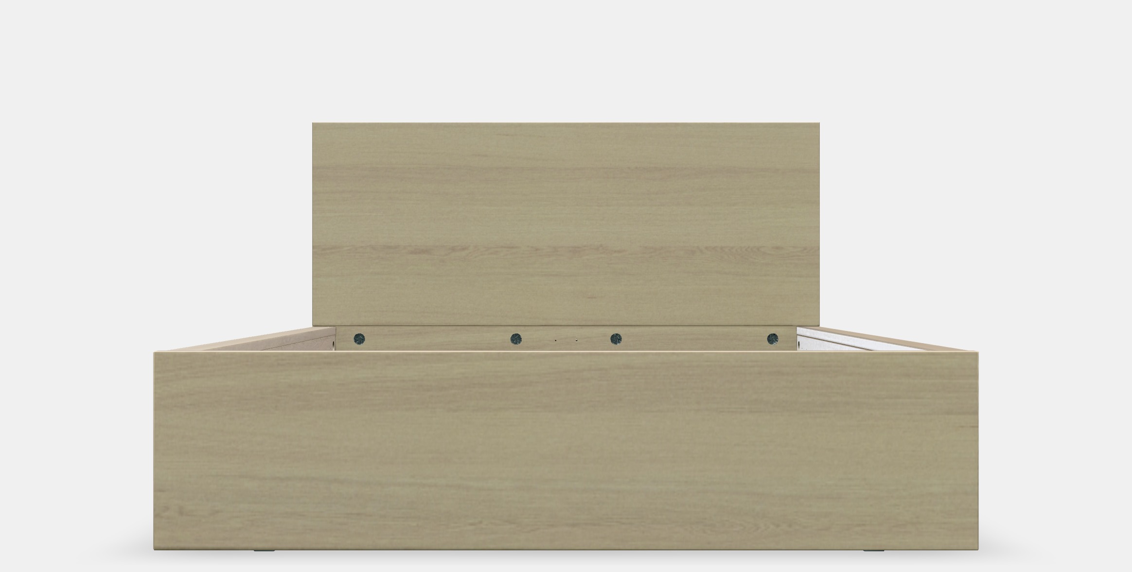 MALM Bed frame high 102 Low-poly 3D model_12