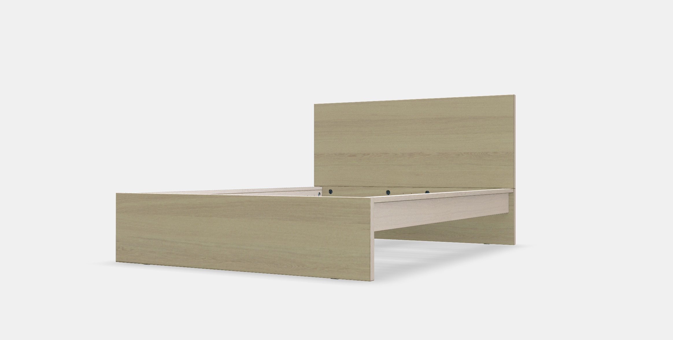 MALM Bed frame high 102 Low-poly 3D model_13