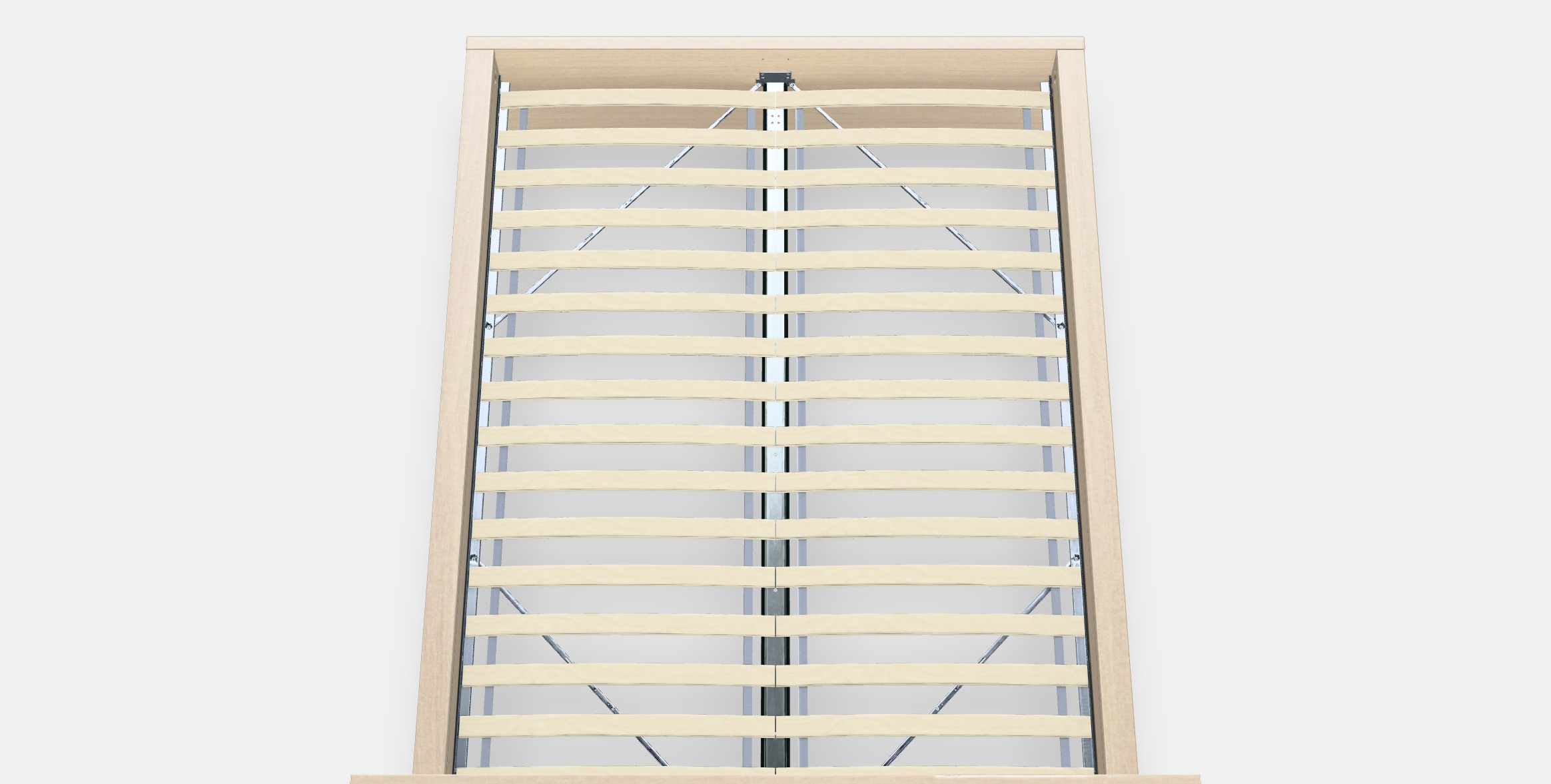 MALM Bed frame high 102 Low-poly 3D model_7