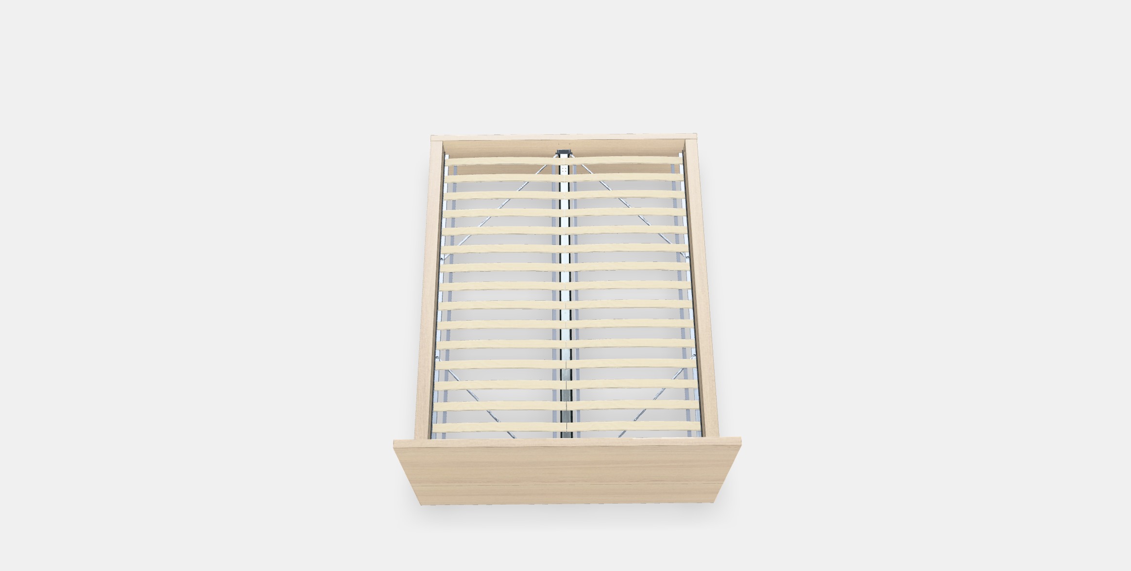 MALM Bed frame high 102 Low-poly 3D model_6