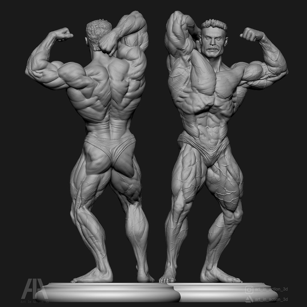 Bodybuilder Chris Bumstead CBum 3D print model_4