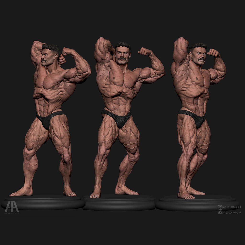 Bodybuilder Chris Bumstead CBum 3D print model_2