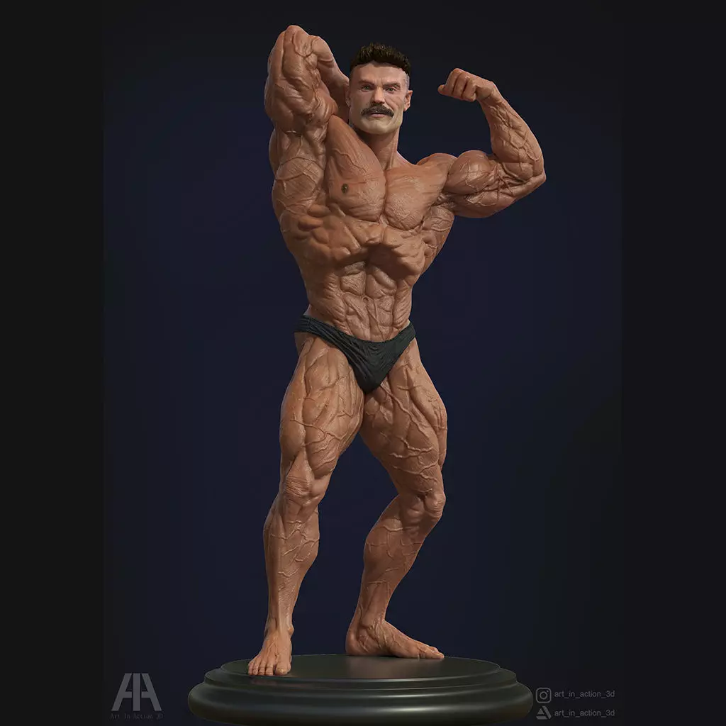 Bodybuilder Chris Bumstead CBum 3D print model_0