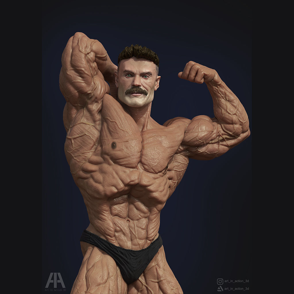 Bodybuilder Chris Bumstead CBum 3D print model_1