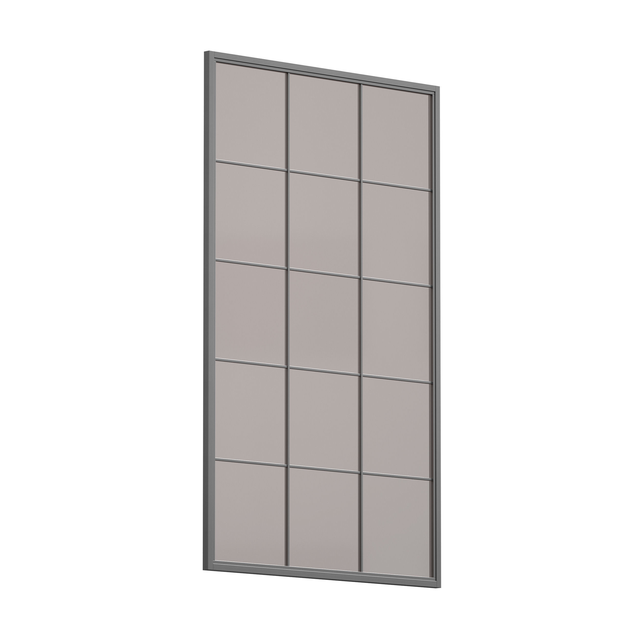 Aluminum entrance group door and window 3D model_2